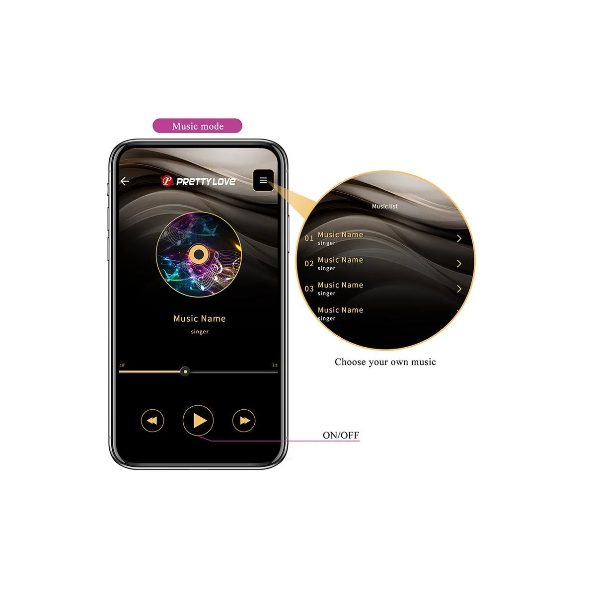 Klay Stoss-Ei-Vibrator, App-Steuerung, Lila von App Series