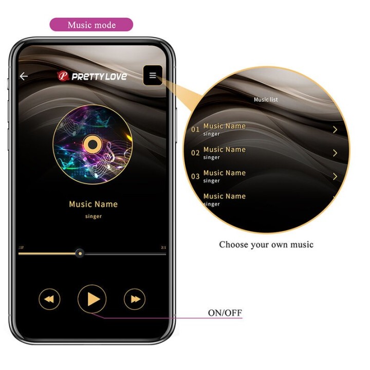 Klay Stoss-Ei-Vibrator, App-Steuerung, Lila von App Series