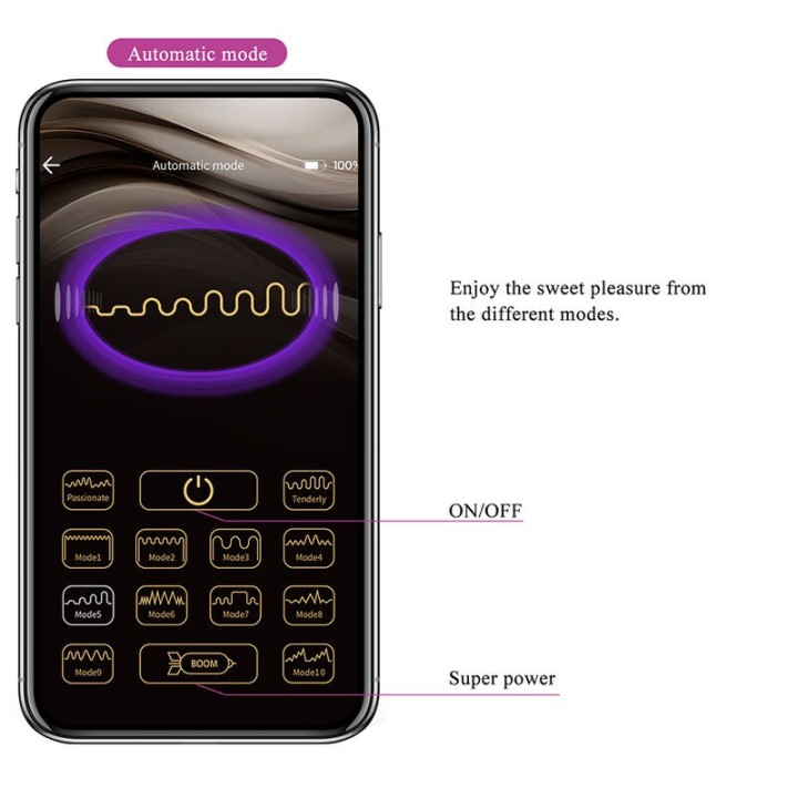 Klay Stoss-Ei-Vibrator, App-Steuerung, Lila von App Series