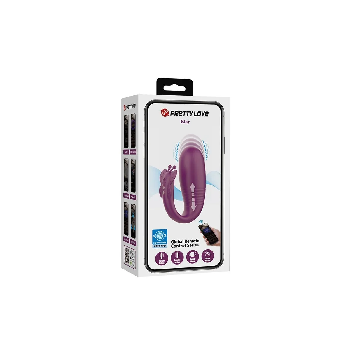 Klay Stoss-Ei-Vibrator, App-Steuerung, Lila von App Series