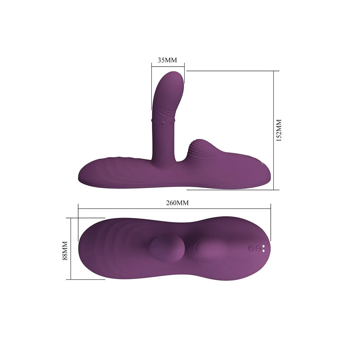 Luka Sitzvibrator mit Wärmeeffekt und Fernbedienung von Remote Control
