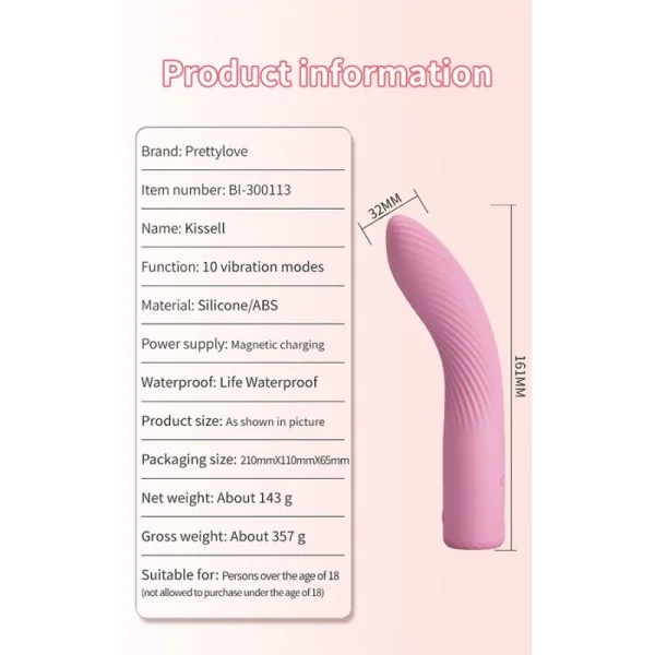 Kisell G-Spot Pink Vibrator von High Tech