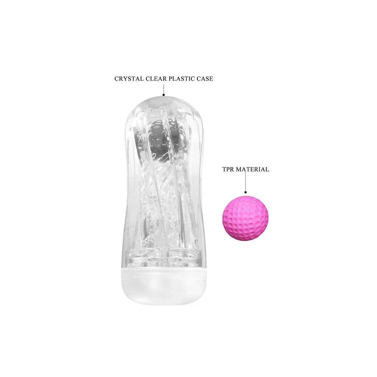 360º Strukturierter Masturbationsbecher, Transparent von Bodies & Masturbators