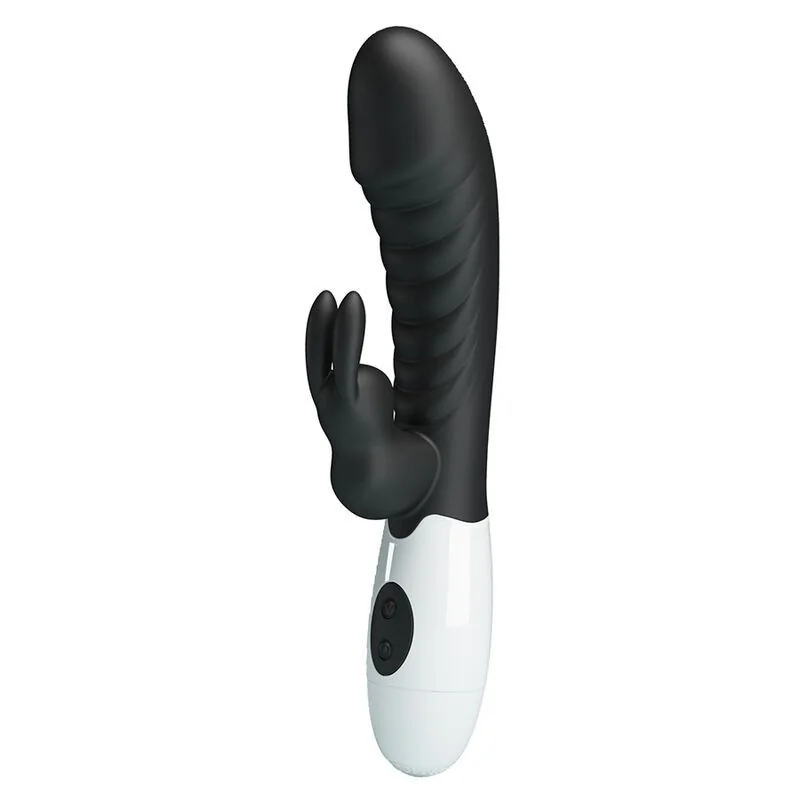 Naughty Bunny 30-Funktionen-Hasenvibrator Schwarz von High Tech
