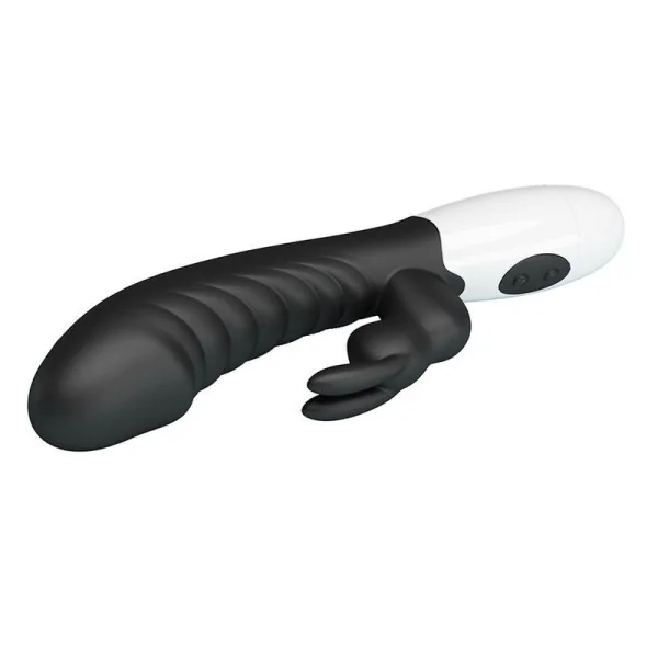 Naughty Bunny 30-Funktionen-Hasenvibrator Schwarz von High Tech