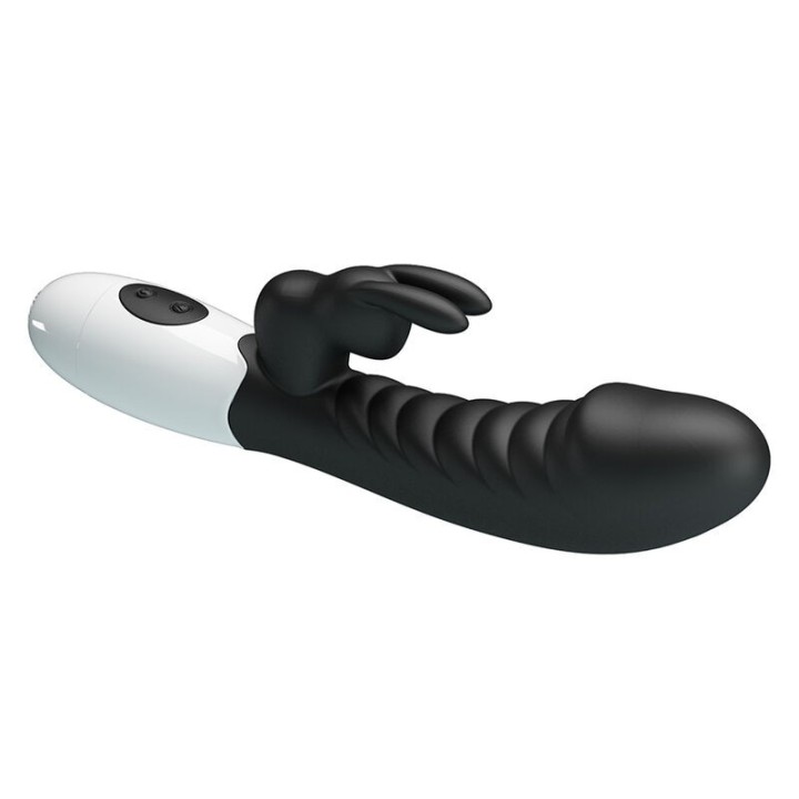 Naughty Bunny 30-Funktionen-Hasenvibrator Schwarz von High Tech