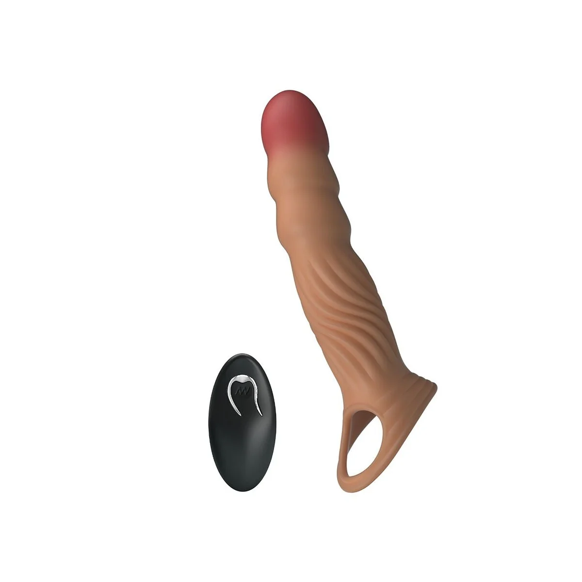 Strukturierte Penishülle mit Vibration und Fernbedienung von For Him