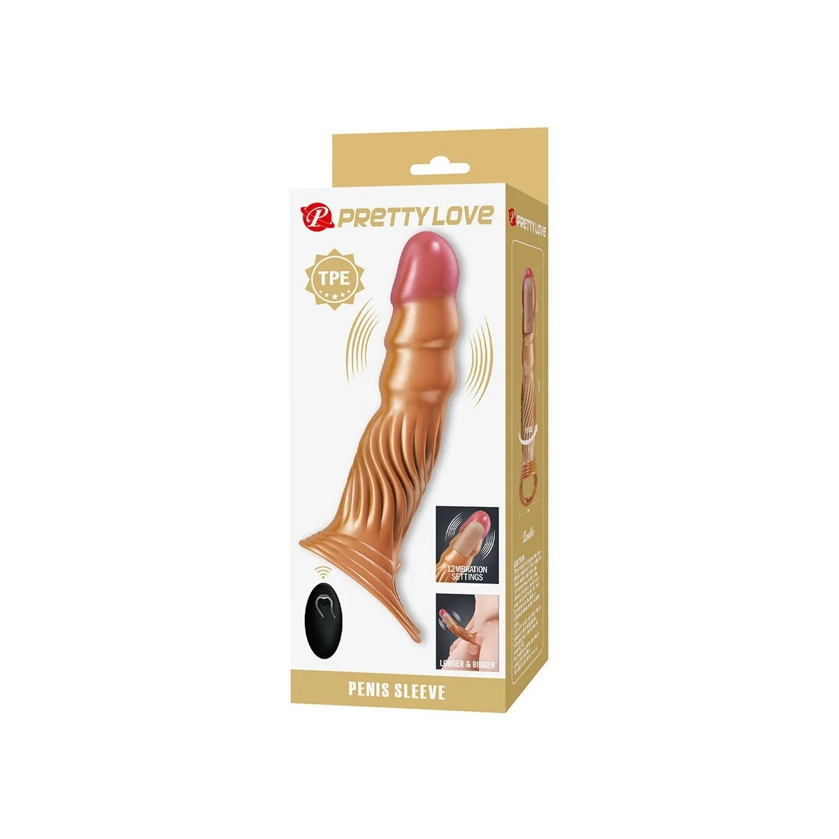 Strukturierte Penishülle mit Vibration und Fernbedienung von For Him