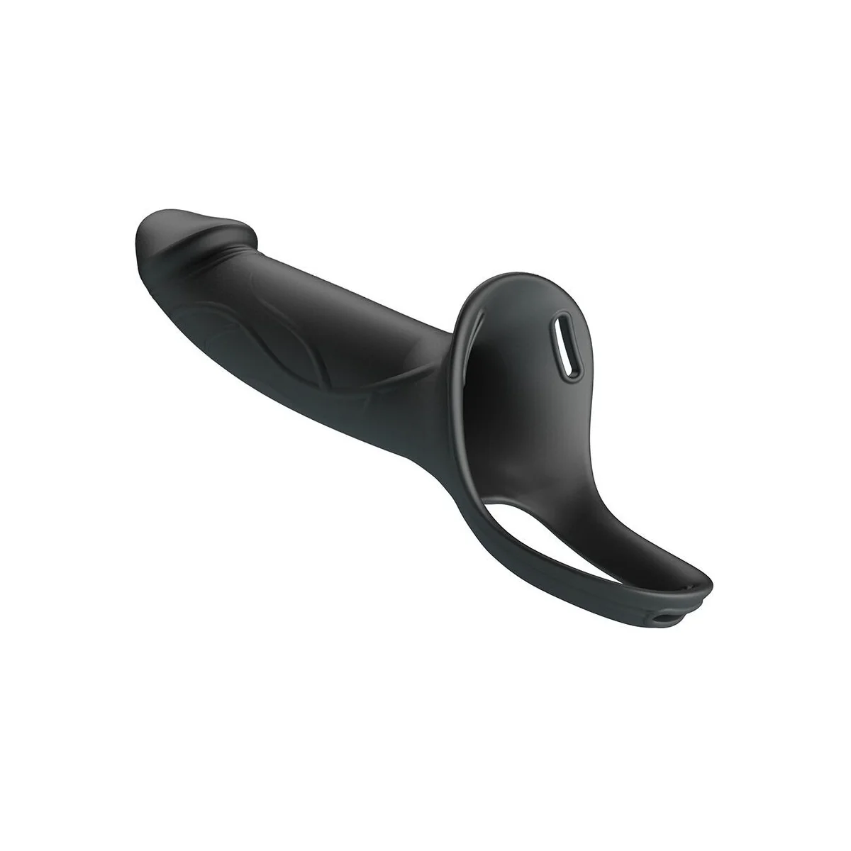 Landon Black Vibrating Strap-On von Harness Collection