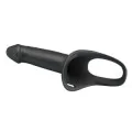 Landon Black Vibrating Strap-On von Harness Collection