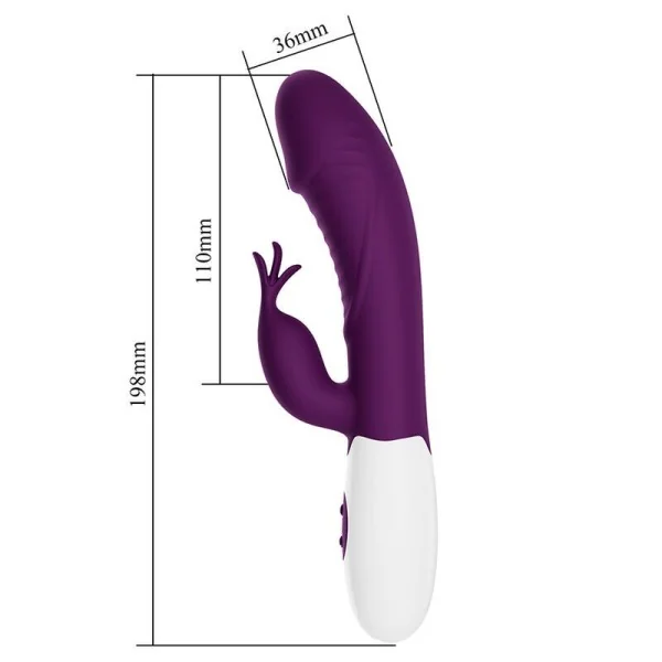 Rogue Muse 30-Funktionen-Hasenvibrator Lila von High Tech