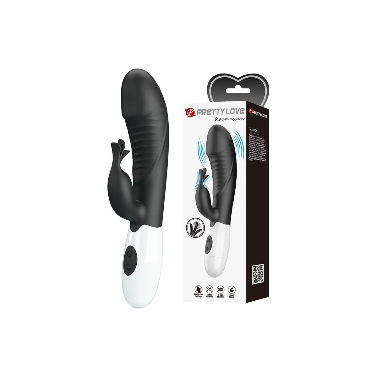 Rasmussen 30-Funktionen-Hase-Vibrator Schwarz von High Tech