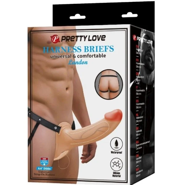 Landon Vibrations-Strap-On für Hellhaut von Harness Collection