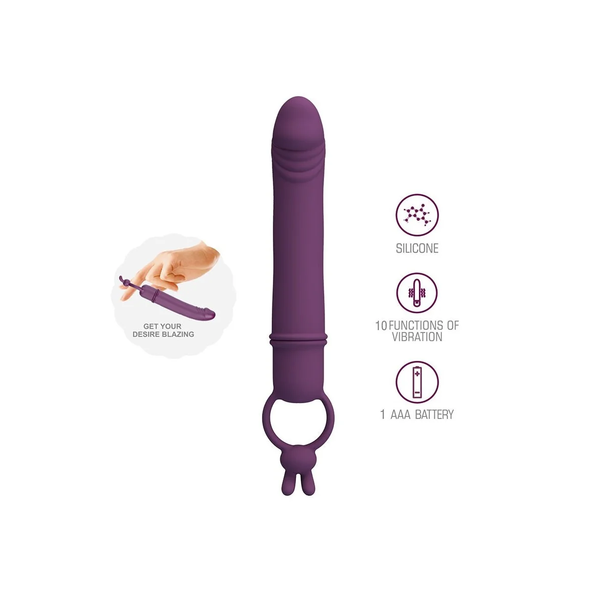 Cora Vibrator Penisform mit Widerstandsring von For Him