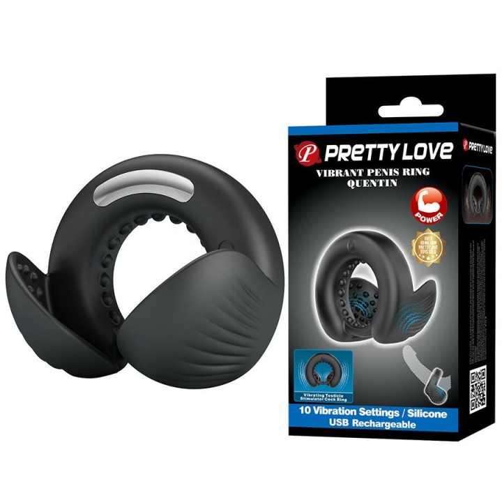 Quentin Penisring mit Hodenstimulator von For Him