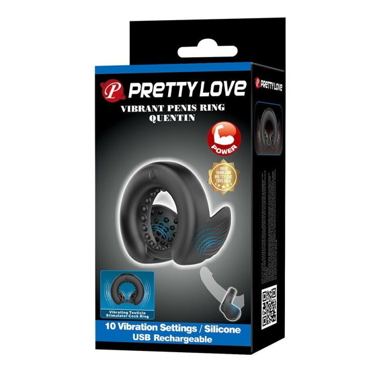 Quentin Penisring mit Hodenstimulator von For Him