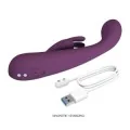 Emma Rabbit Lila Vibrator mit Stimulator von High Tech