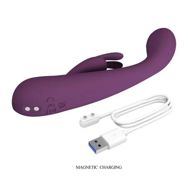 Emma Rabbit Lila Vibrator mit Stimulator von High Tech