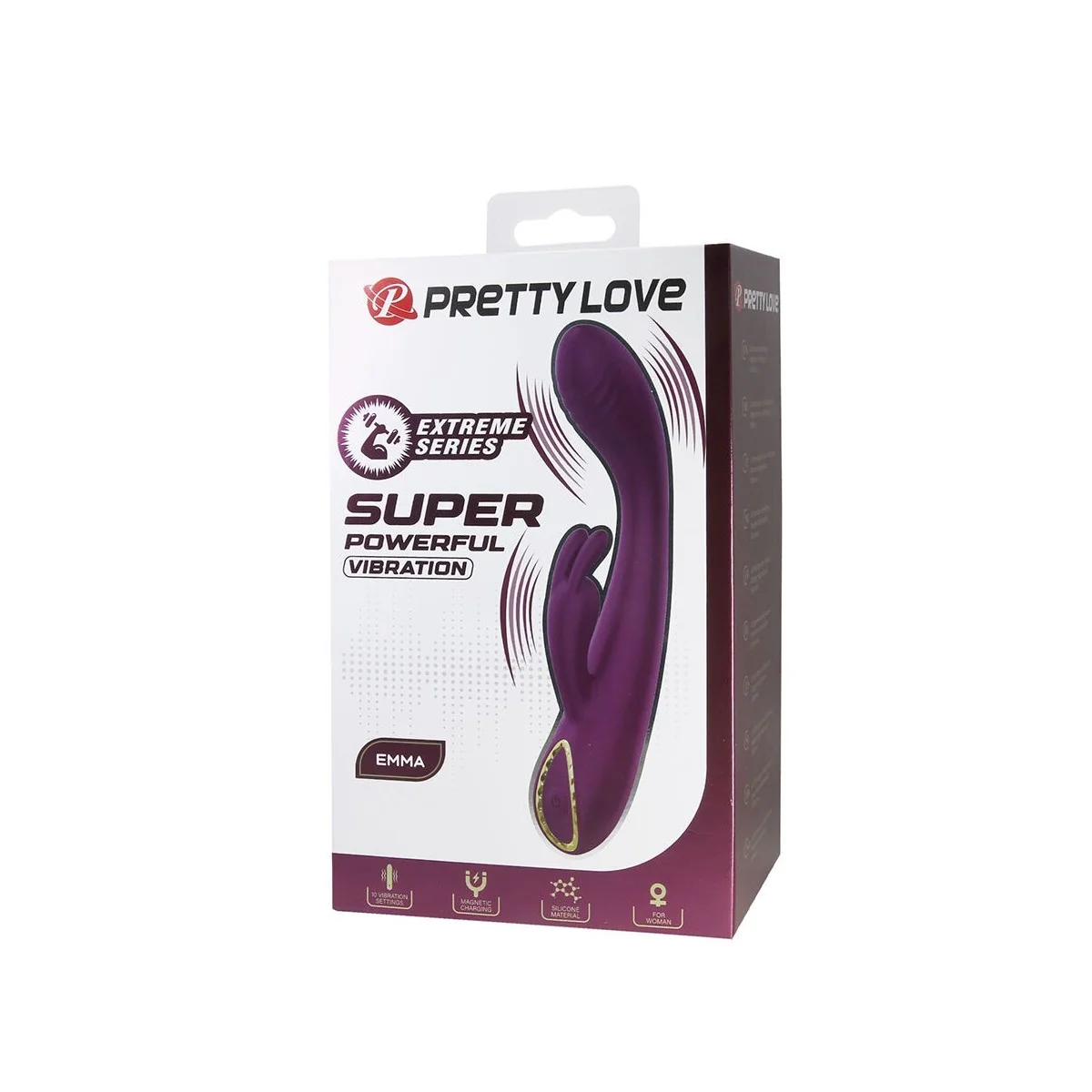 Emma Rabbit Lila Vibrator mit Stimulator von High Tech