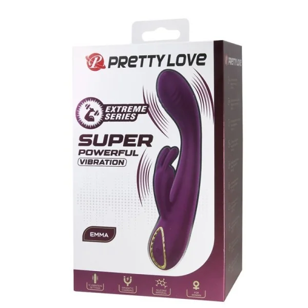 Emma Rabbit Lila Vibrator mit Stimulator von High Tech