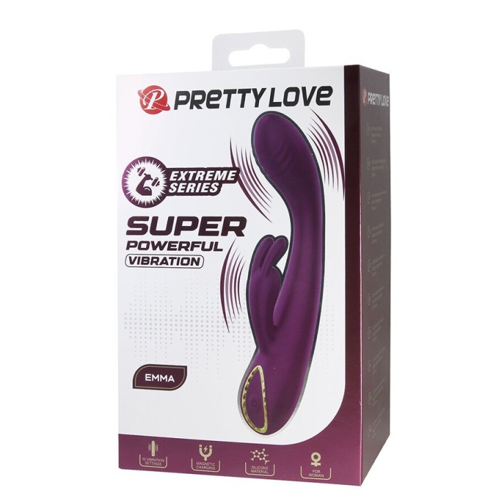 Emma Rabbit Lila Vibrator mit Stimulator von High Tech