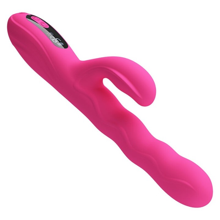 Winters Multifunktions-Hasenvibrator mit Led-Anzeige, Pink von High Tech