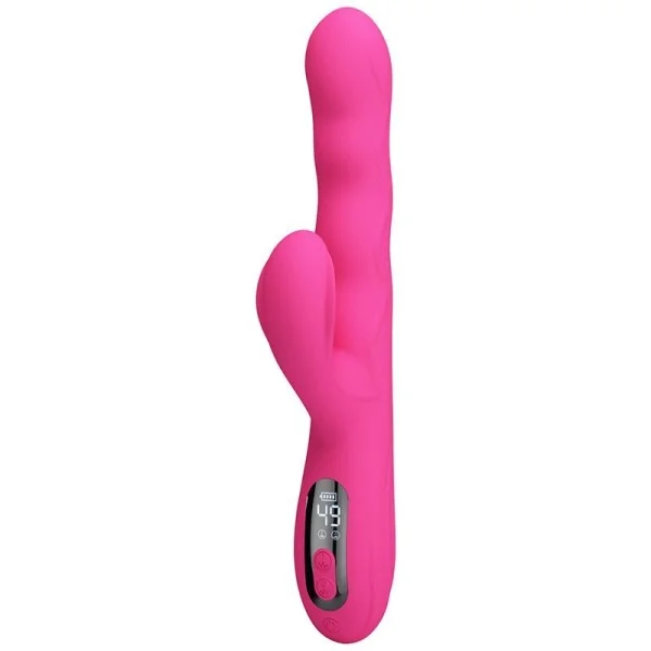 Winters Multifunktions-Hasenvibrator mit Led-Anzeige, Pink von High Tech