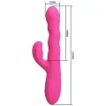 Winters Multifunktions-Hasenvibrator mit Led-Anzeige, Pink von High Tech
