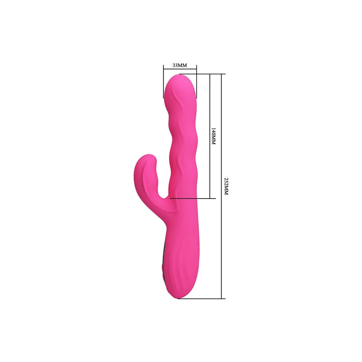 Winters Multifunktions-Hasenvibrator mit Led-Anzeige, Pink von High Tech