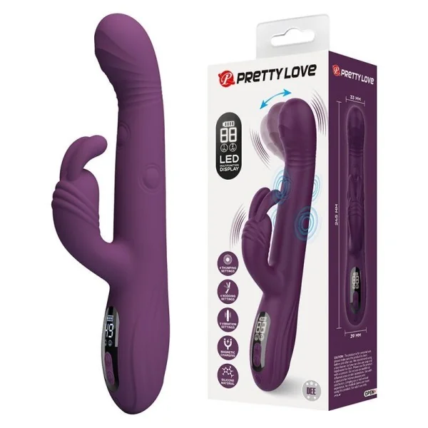 Dee Multifunktions-Hasenvibrator mit Oszillierender und Perkussiver Funktion, Lila von High Tech