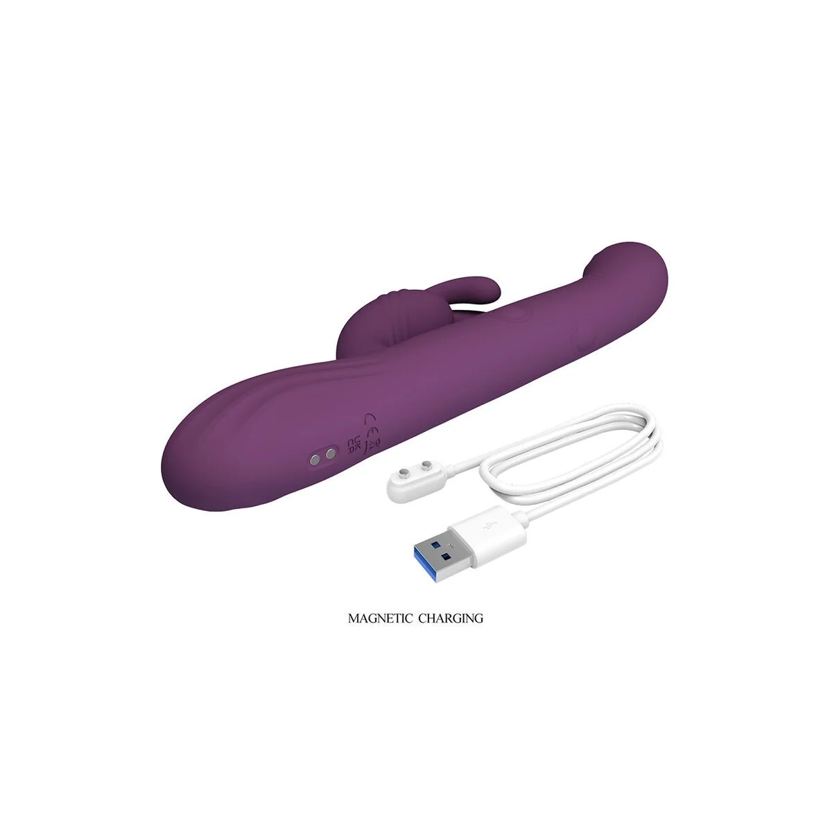 Dee Multifunktions-Hasenvibrator mit Oszillierender und Perkussiver Funktion, Lila von High Tech