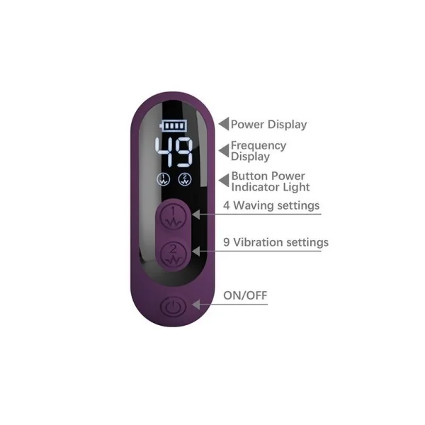 Dee Multifunktions-Hasenvibrator mit Oszillierender und Perkussiver Funktion, Lila von High Tech