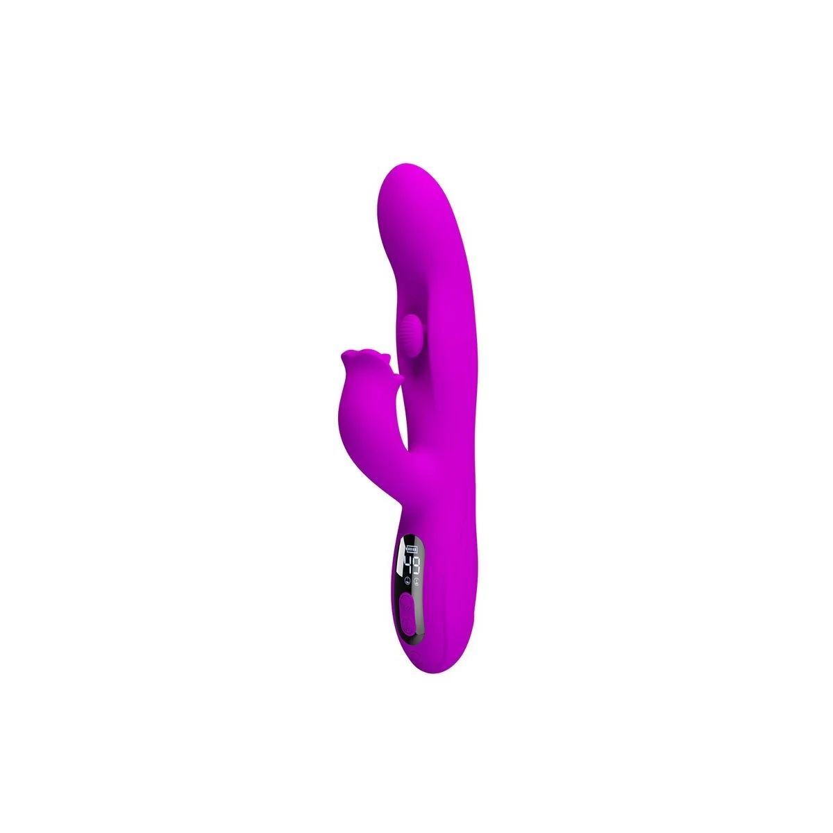 Yalanda Hase Oszillierender Vibrator mit Led-Anzeige, Lila von High Tech