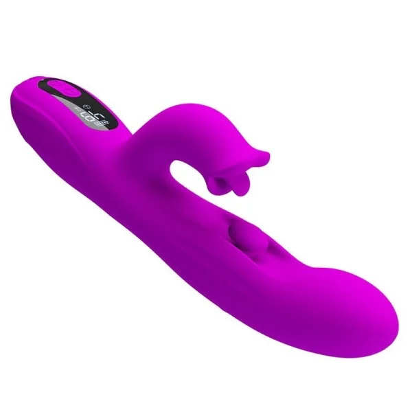 Yalanda Hase Oszillierender Vibrator mit Led-Anzeige, Lila von High Tech