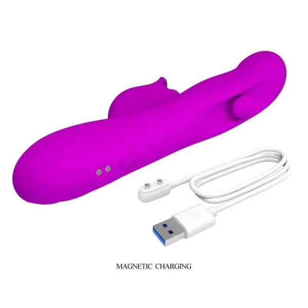Yalanda Hase Oszillierender Vibrator mit Led-Anzeige, Lila von High Tech