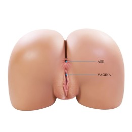Julia Xxl Doppelter Vaginal- und Analvibrationsmasturbator Flesh von Crazy Bull