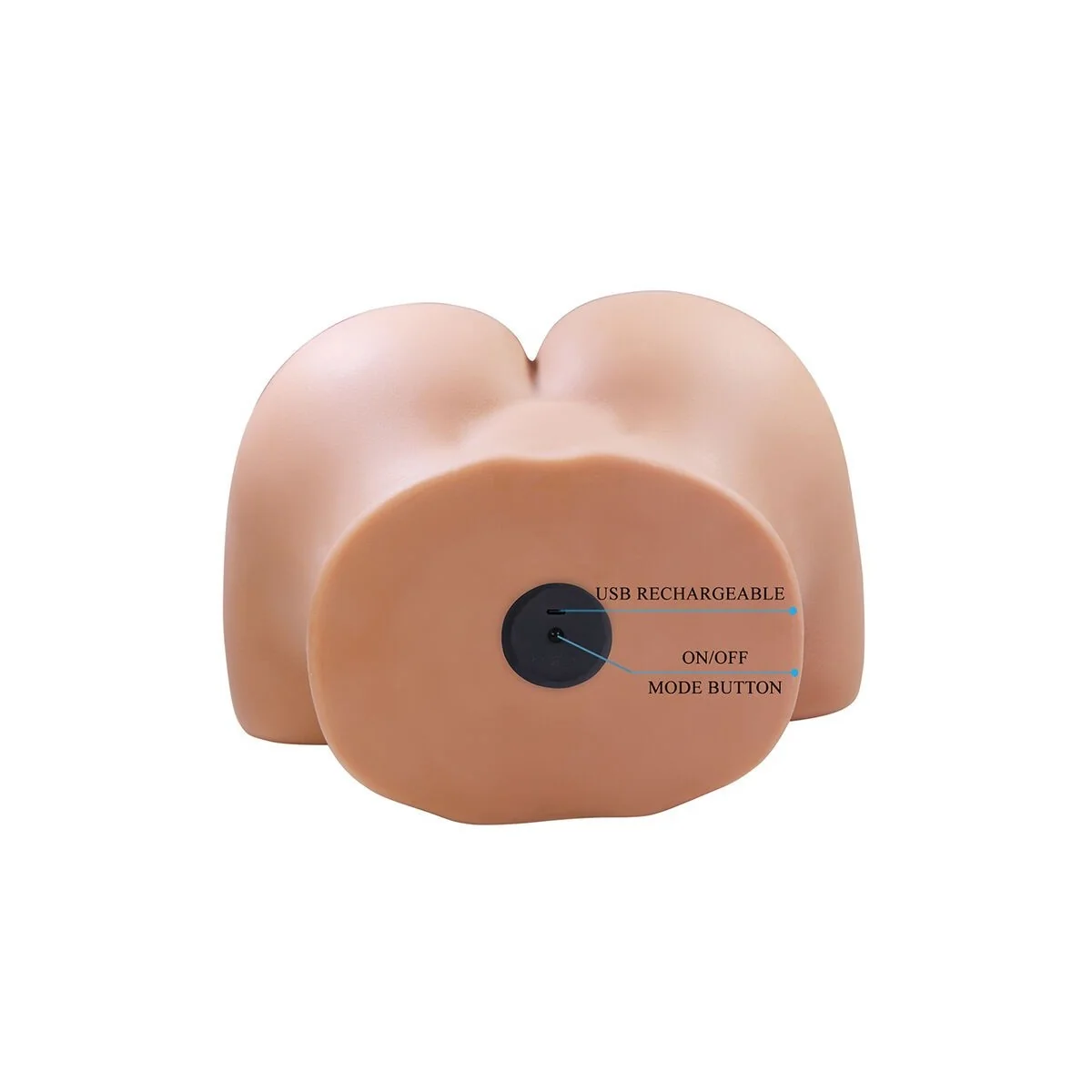 Julia Xxl Doppelter Vaginal- und Analvibrationsmasturbator Flesh von Crazy Bull