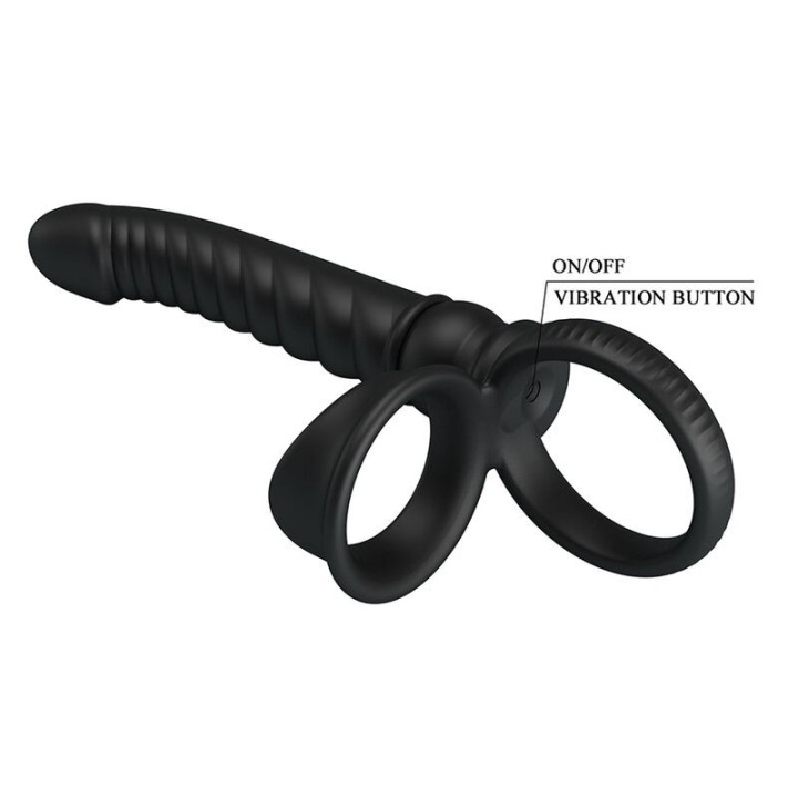 Merritt Analvibrator mit Ring und Vibrationsfunktion, Schwarz von For Him