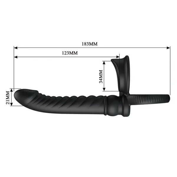 Merritt Analvibrator mit Ring und Vibrationsfunktion, Schwarz von For Him