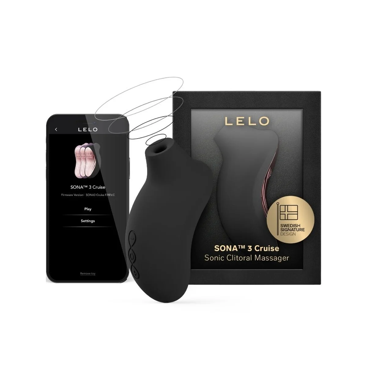 Sona 3 Cruise Sonic Klitoralsager Schwarz von Lelo | Fesselliebe.de