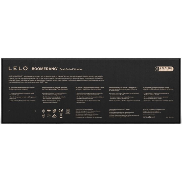 Boomerang Doppelender Vibrator Kirsch von Lelo
