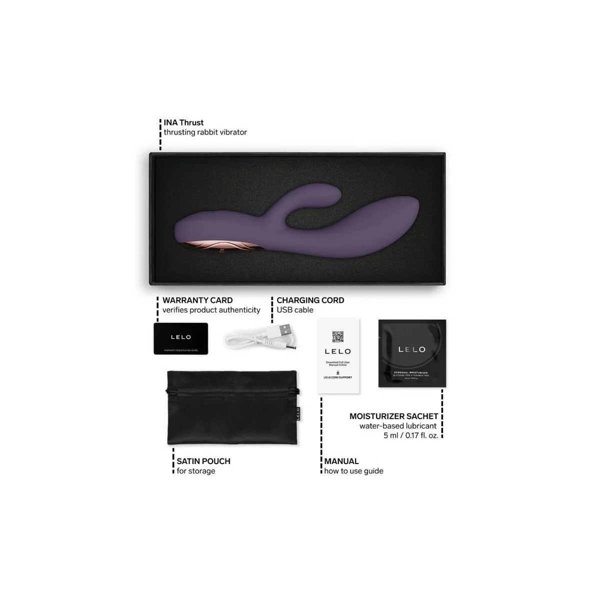 Ina Thrust Rabbit Stossvibrator Lila von Lelo