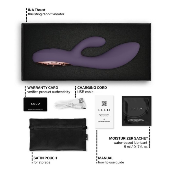 Ina Thrust Rabbit Stossvibrator Lila von Lelo