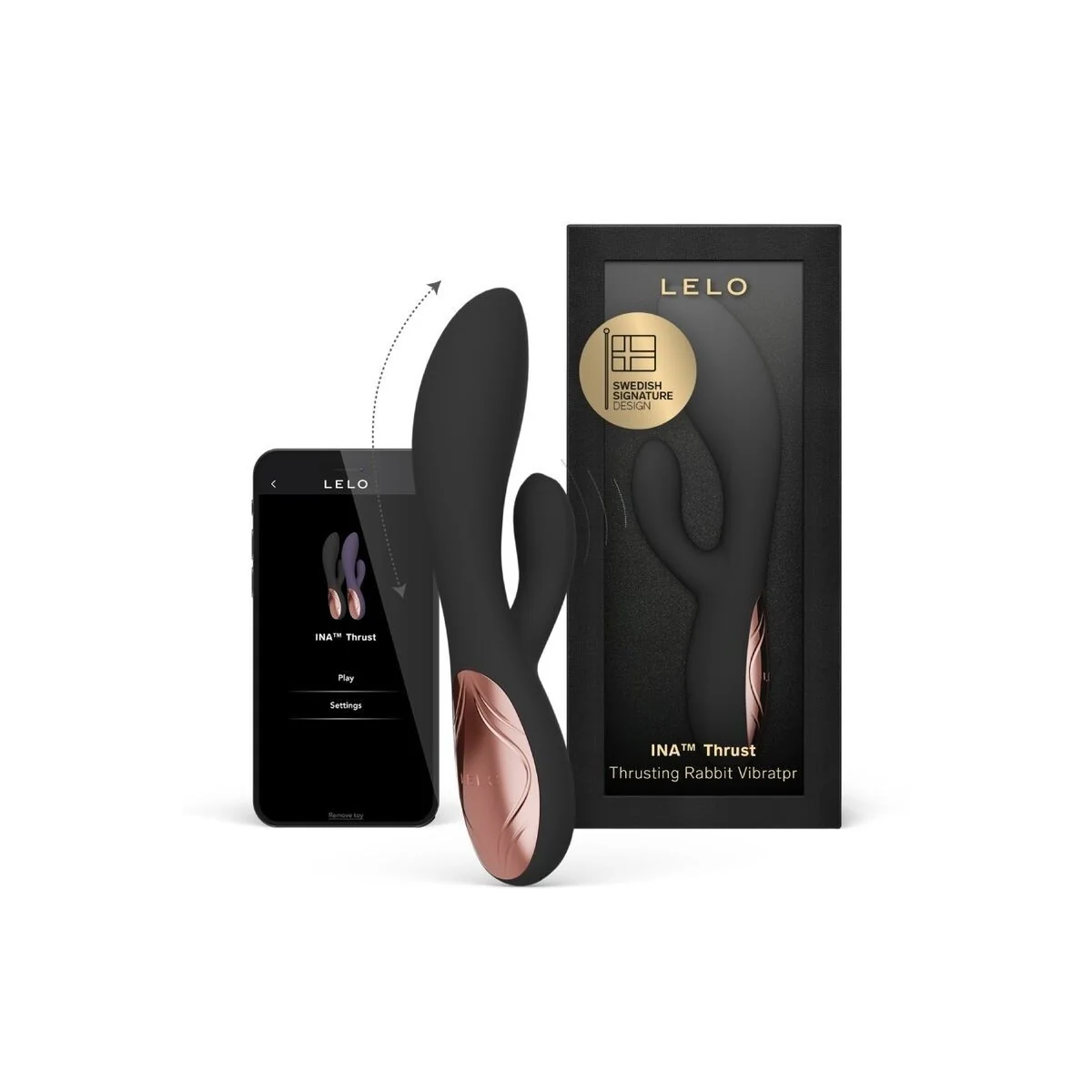 Ina Thrust Rabbit Stossvibrator Schwarz von Lelo