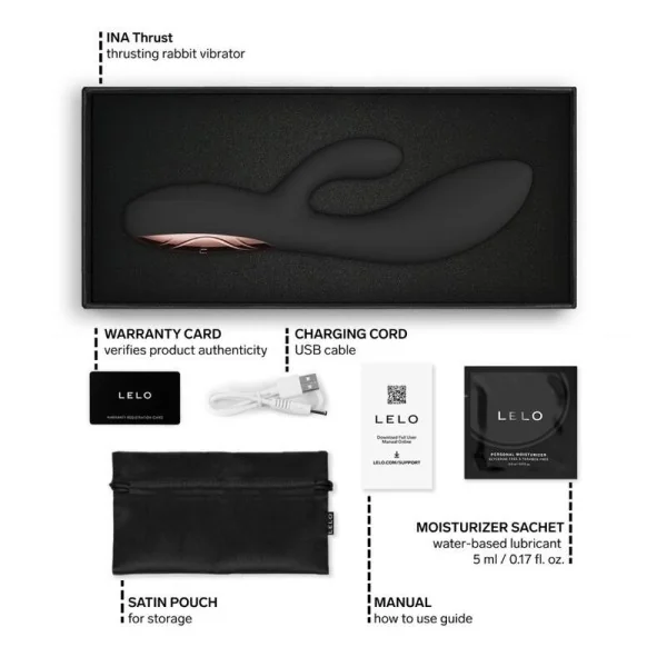 Ina Thrust Rabbit Stossvibrator Schwarz von Lelo