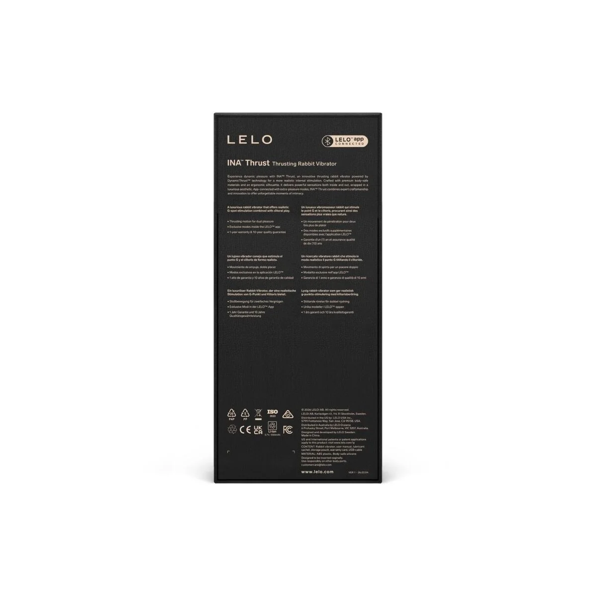 Ina Thrust Rabbit Stossvibrator Schwarz von Lelo