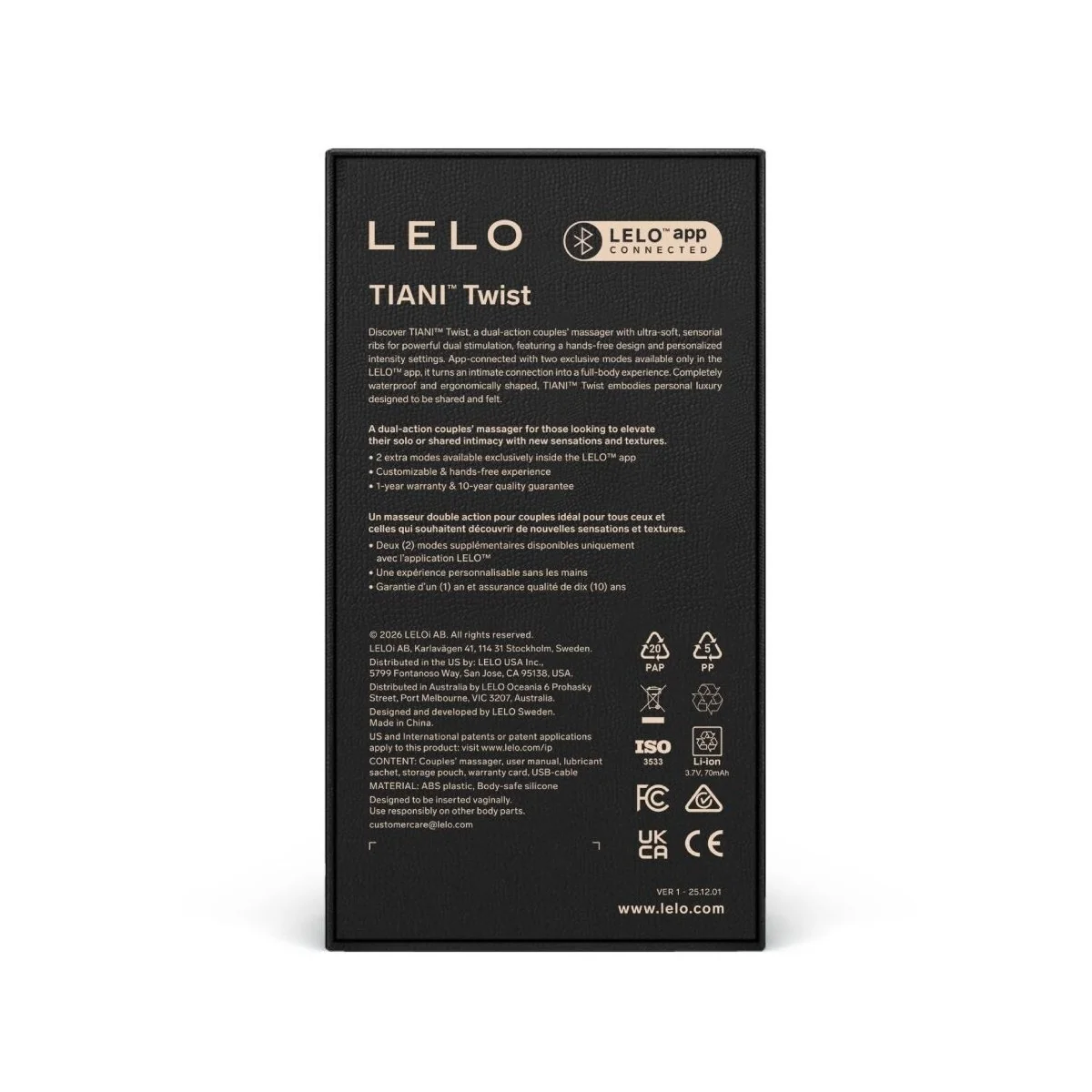 Tiani Twist Couples Vibrator Foam von Lelo