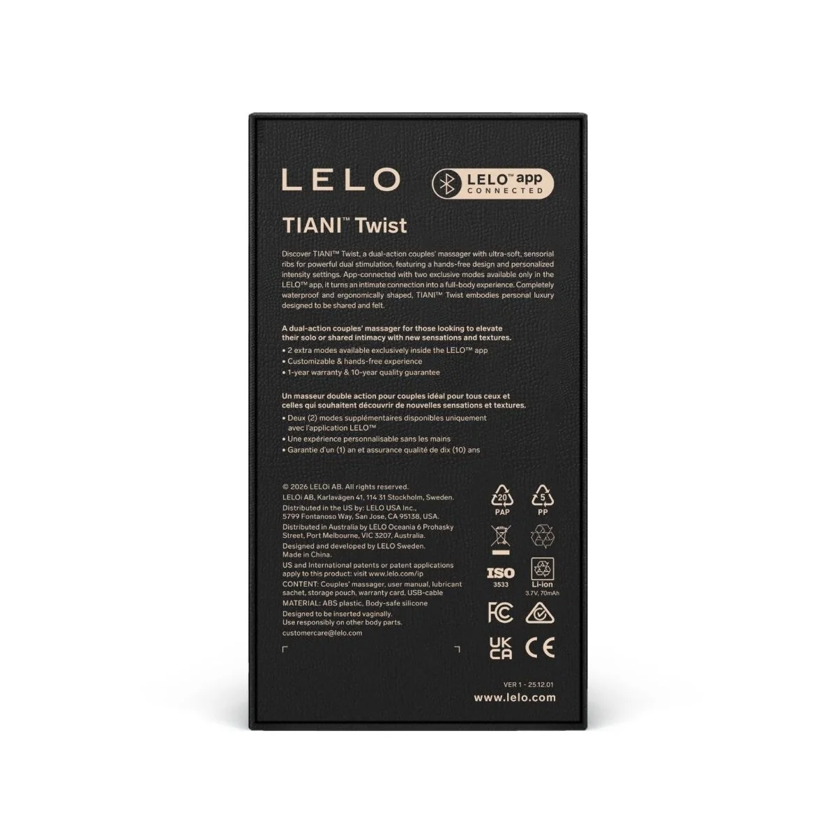 Tiani Twist Paarvibrator Lavendel von Lelo