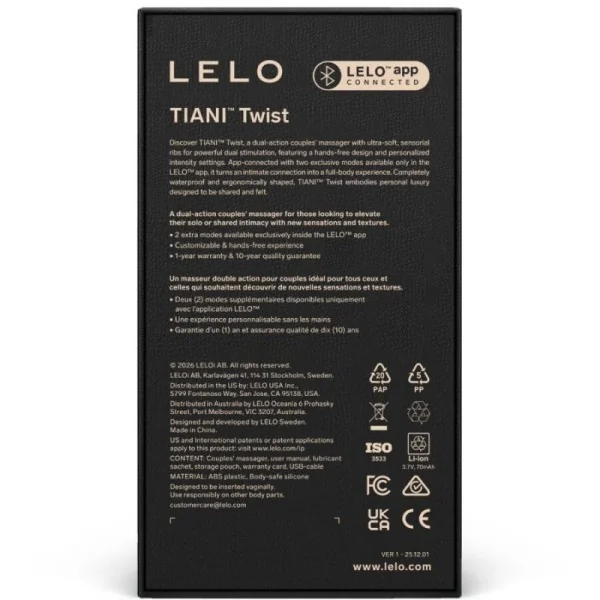 Tiani Twist Paarvibrator Lavendel von Lelo