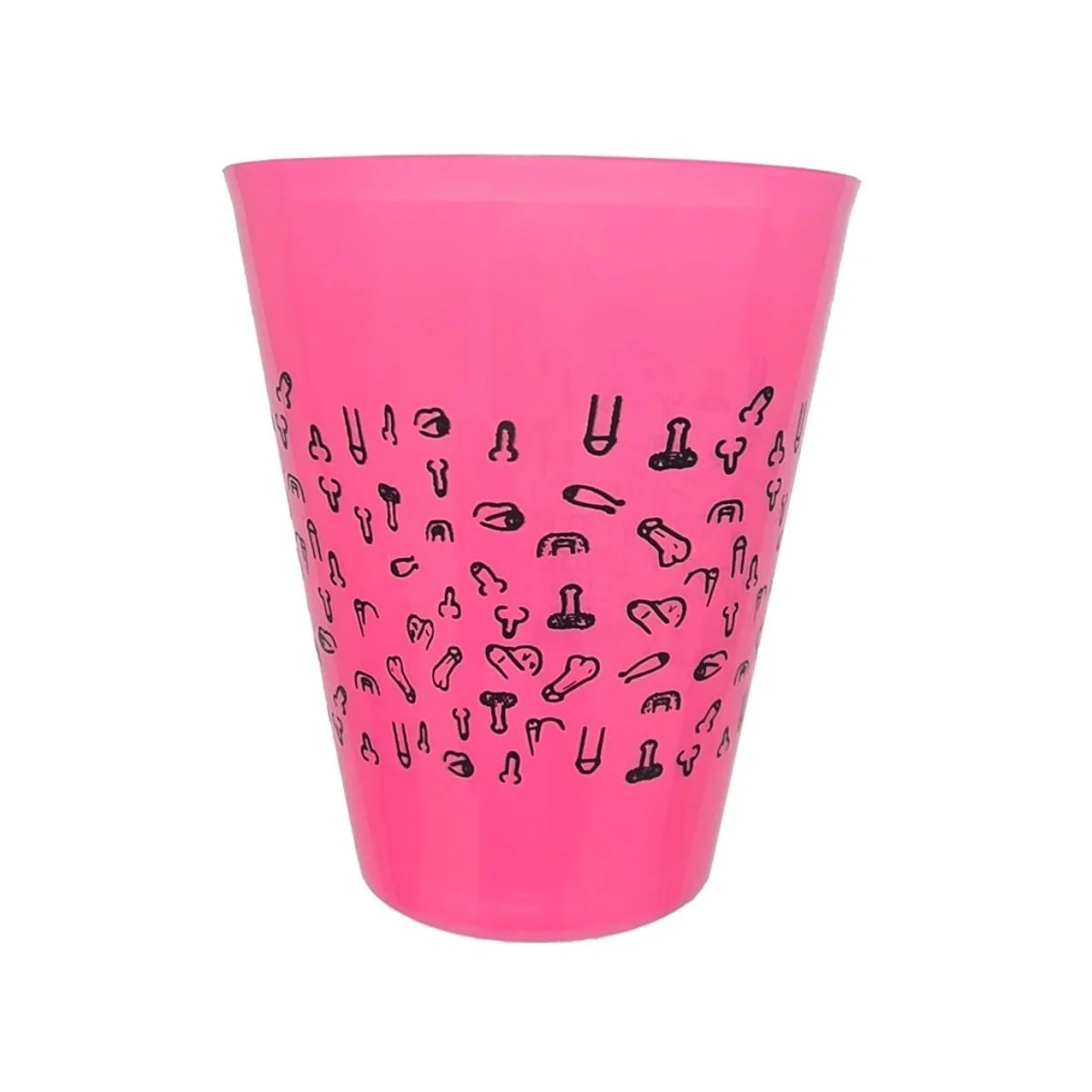 Fuchsia Cup 500 ml mit Schwarzen Penissen von Diablo Picante